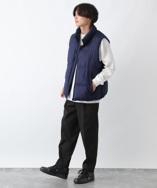 RAGEBLUE（レイジブルー）の「【AIRTHERMAL】エアサーマルサイドスリット中綿ベスト（ダウンベスト・メンズ・ネイビー/ブラック系その他/ブラック/ブラック系その他2・LARGE/MEDIUM）」の8枚目の写真