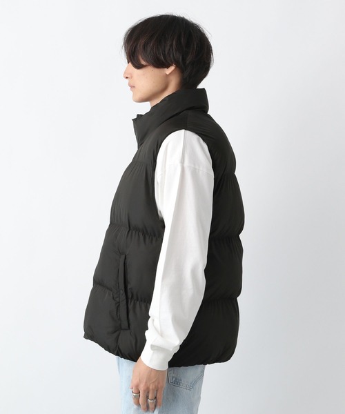 RAGEBLUE（レイジブルー）の「【AIRTHERMAL】エアサーマルサイドスリット中綿ベスト（ダウンベスト・メンズ・ネイビー/ブラック系その他/ブラック/ブラック系その他2・LARGE/MEDIUM）」の9枚目の写真