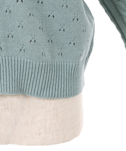 axes femme(アクシーズファム)の「透かし編みニットカーディガン(カーディガン/ボレロ・レディース・ピンク/ブルー/ミント/キナリ/モカ・FREE)」の21枚目の写真