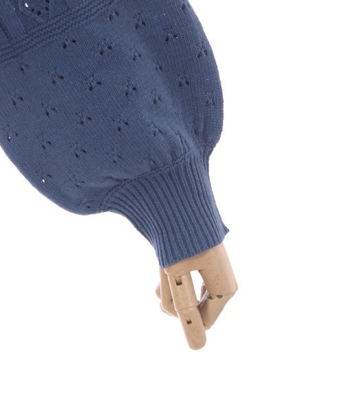 axes femme(アクシーズファム)の「透かし編みニットカーディガン(カーディガン/ボレロ・レディース・ピンク/ブルー/ミント/キナリ/モカ・FREE)」の7枚目の写真