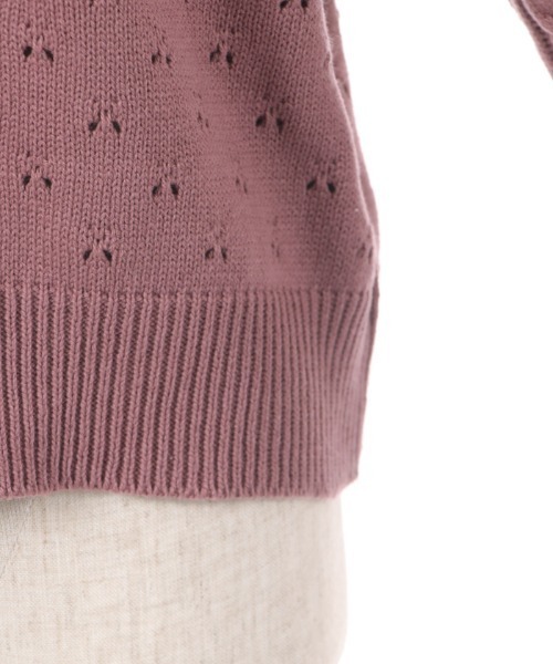 axes femme(アクシーズファム)の「透かし編みニットカーディガン(カーディガン/ボレロ・レディース・ピンク/ブルー/ミント/キナリ/モカ・FREE)」の13枚目の写真