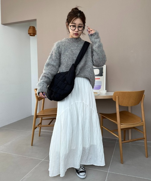 DISCOAT（ディスコート）の「ボンディングメッシュボディバッグ（ボディバッグ/ウエストポーチ・レディース・ブルー/ブラック/アイボリー/カーキ・FREE）」の11枚目の写真