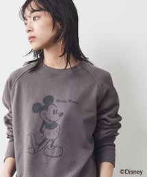 Disney（ディズニー）の「＜大きいサイズ＞綿100％スタンディングミッキーピグメント染裏起毛スウェット シックスタイル（スウェット・レディース）」