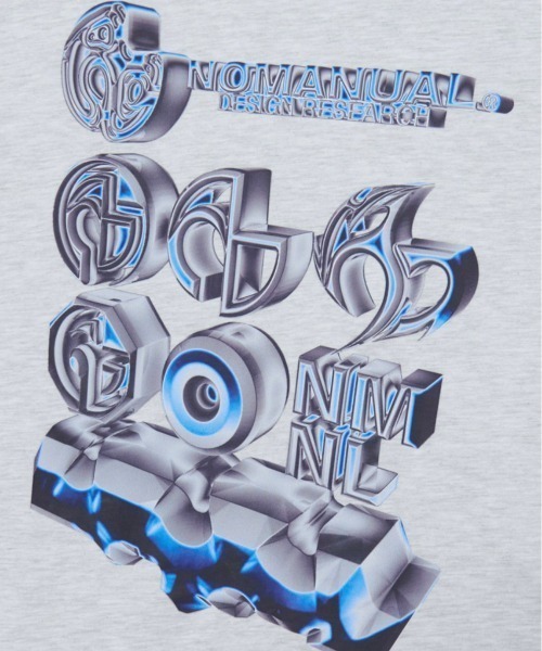 NOMANUAL（NOMANUAL）の「韓国ブランド NOMANUAL ノーマニュアル S.A LONG SLEEVE TEE 長袖 オーバーサイズ プリント ロンT プリントTシャツ 長袖トップス 韓国ストリート 韓国ファッション（Tシャツ/カットソー・メンズ・ブラック/ライトグレー・XL）」の10枚目の写真
