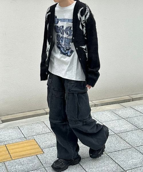 NOMANUAL（NOMANUAL）の「韓国ブランド NOMANUAL ノーマニュアル S.A LONG SLEEVE TEE 長袖 オーバーサイズ プリント ロンT プリントTシャツ 長袖トップス 韓国ストリート 韓国ファッション（Tシャツ/カットソー・メンズ・ブラック/ライトグレー・XL）」の18枚目の写真