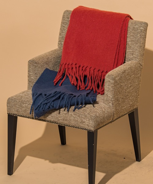 VICKY（ビッキー）の「【ギフトにもオススメ】フリンジストール（ストール/ショール・レディース・レッド/ネイビー・FREE）」の5枚目の写真