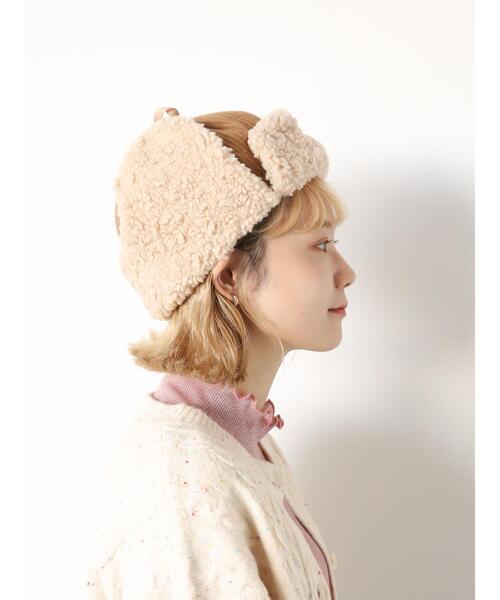 ehka sopo（エヘカソポ）の「フライトキャップ（ハット・レディース・キナリ/ベージュ/ブラウン・F）」の4枚目の写真