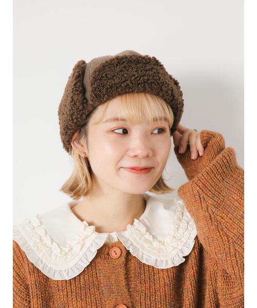 ehka sopo（エヘカソポ）の「フライトキャップ（ハット・レディース・キナリ/ベージュ/ブラウン・F）」の5枚目の写真