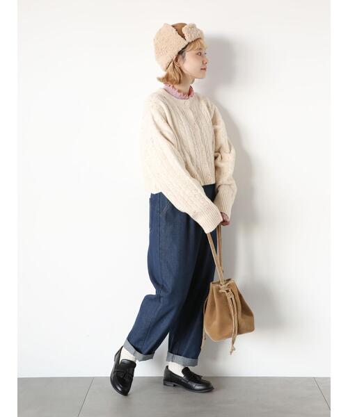 ehka sopo（エヘカソポ）の「フライトキャップ（ハット・レディース・キナリ/ベージュ/ブラウン・F）」の9枚目の写真