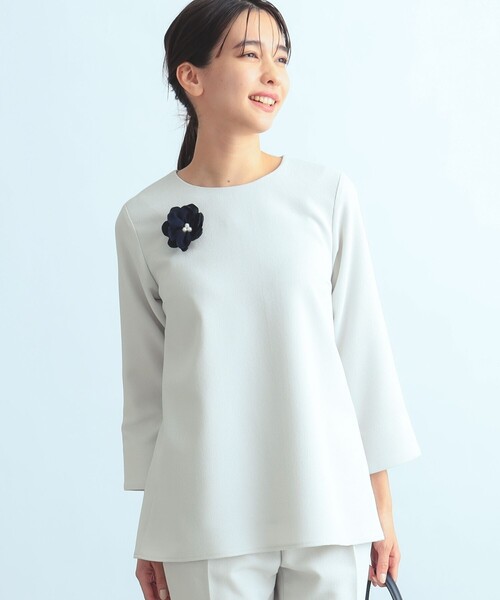 B:MING by BEAMS(ビーミングバイビームス)の「【セレモニー・フォーマル】B:MING by BEAMS / ストレッチ プルオーバー(シャツ/ブラウス・レディース・ブラック/ネイビー/ライトグレー・L/O/S/M)」の3枚目の写真