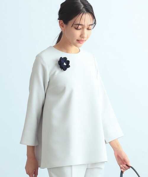 B:MING by BEAMS(ビーミングバイビームス)の「【セレモニー・フォーマル】B:MING by BEAMS / ストレッチ プルオーバー(シャツ/ブラウス・レディース・ブラック/ネイビー/ライトグレー・L/O/S/M)」の7枚目の写真