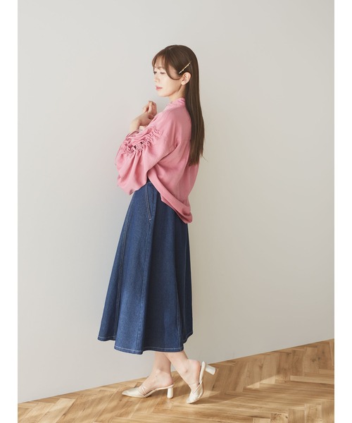 Areeam(アリーム)の「ドロストギャザーシャツ(シャツ/ブラウス・レディース・ピンク・FREE)」の7枚目の写真