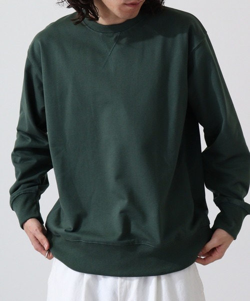 FUNALIVE（ファンアライブ）の「Fleece-lined sweatshirt  無地 裏起毛トレーナー unisex（スウェット・メンズ・ネイビー/グリーン/杢グレー/ブルー/ブラック・L/M/XL）」の3枚目の写真