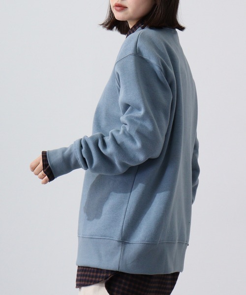 FUNALIVE（ファンアライブ）の「Fleece-lined sweatshirt  無地 裏起毛トレーナー unisex（スウェット・メンズ・ネイビー/グリーン/杢グレー/ブルー/ブラック・L/M/XL）」の7枚目の写真