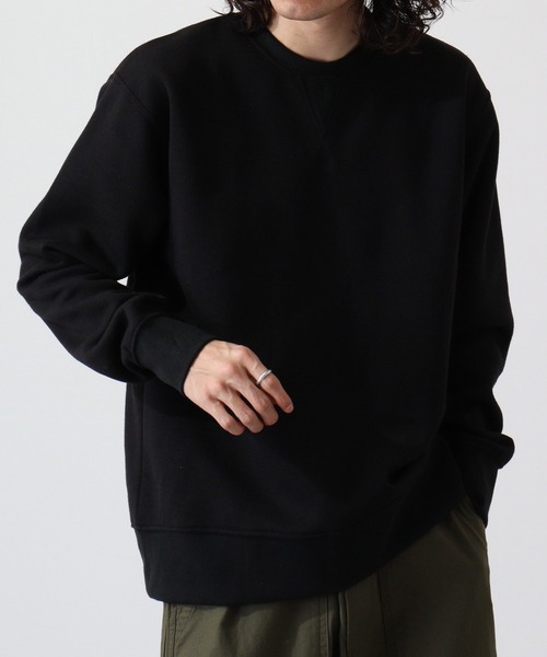 FUNALIVE（ファンアライブ）の「Fleece-lined sweatshirt  無地 裏起毛トレーナー unisex（スウェット・メンズ・ネイビー/グリーン/杢グレー/ブルー/ブラック・L/M/XL）」の22枚目の写真