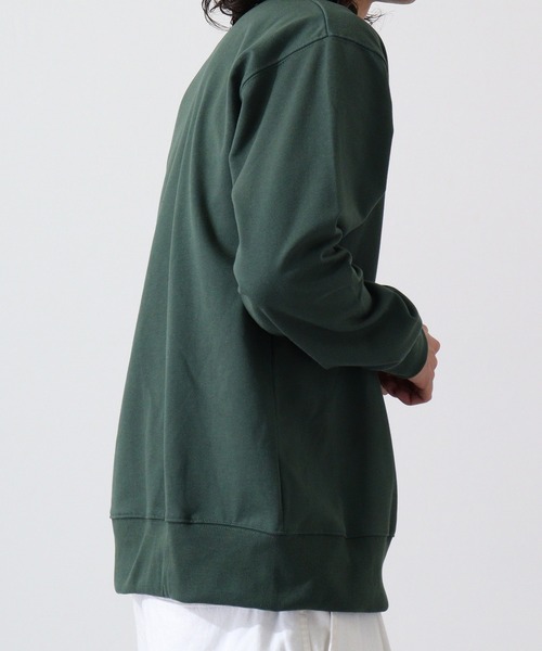 FUNALIVE（ファンアライブ）の「Fleece-lined sweatshirt  無地 裏起毛トレーナー unisex（スウェット・メンズ・ネイビー/グリーン/杢グレー/ブルー/ブラック・L/M/XL）」の14枚目の写真