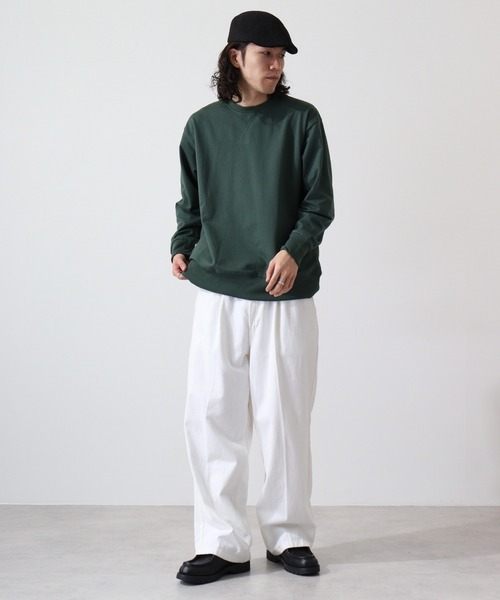 FUNALIVE（ファンアライブ）の「Fleece-lined sweatshirt  無地 裏起毛トレーナー unisex（スウェット・メンズ・ネイビー/グリーン/杢グレー/ブルー/ブラック・L/M/XL）」の16枚目の写真