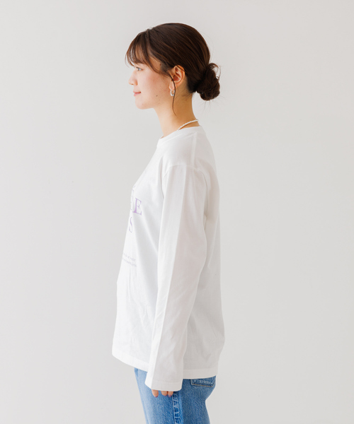 Rouge vif Anna（ルージュヴィフアンナ）の「フロント＆袖ロゴロンT（Tシャツ/カットソー・レディース・パープル/チャコールグレー・フリー）」の20枚目の写真