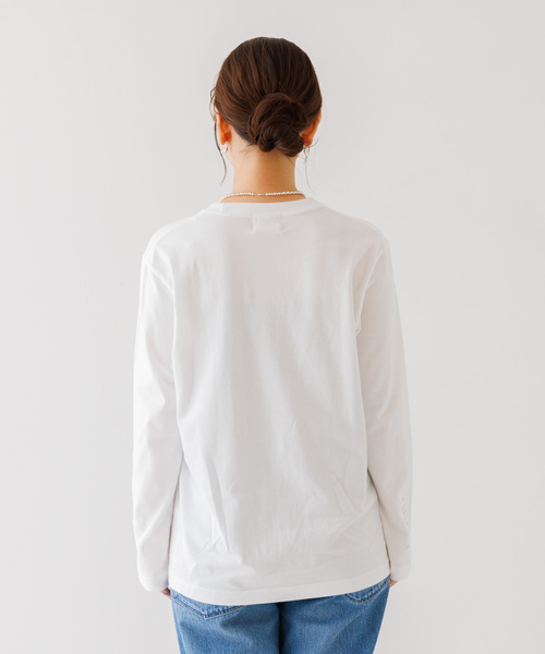 Rouge vif Anna（ルージュヴィフアンナ）の「フロント＆袖ロゴロンT（Tシャツ/カットソー・レディース・パープル/チャコールグレー・フリー）」の21枚目の写真