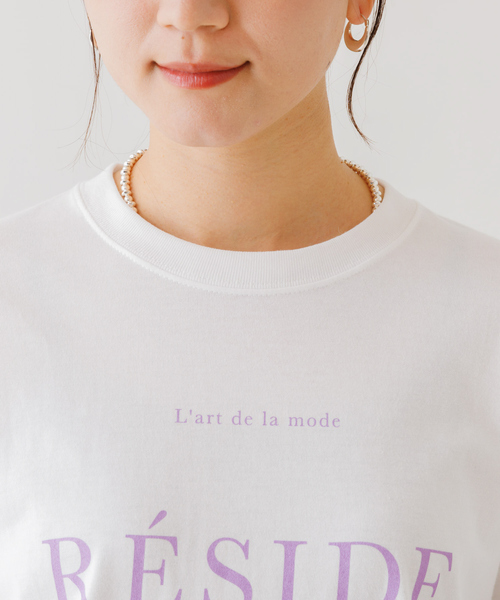 Rouge vif Anna（ルージュヴィフアンナ）の「フロント＆袖ロゴロンT（Tシャツ/カットソー・レディース・パープル/チャコールグレー・フリー）」の22枚目の写真