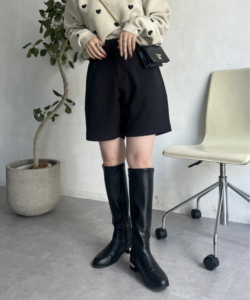 prose verse（プロズヴェール）の「フロントダーツショートパンツ（その他パンツ・レディース・ブラック・MEDIUM/SMALL/LARGE）」の4枚目の写真