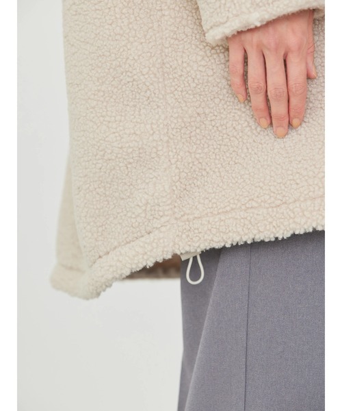 AMERICAN HOLIC（アメリカンホリック）の「フーディーボアコート（その他アウター・レディース・ライトベージュ/ブラック・L/M）」の10枚目の写真