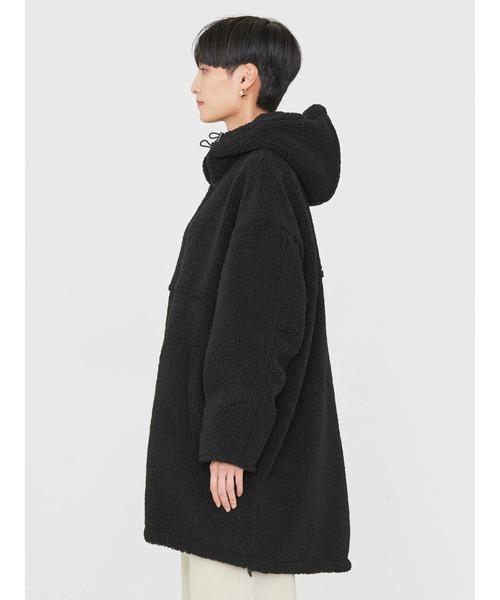 ブラックフーディーボアコート AMERICAN HOLIC（アメリカンホリック）の「フーディーボアコート