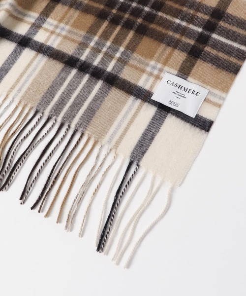 URBAN RESEARCH ROSSO WOMEN（アーバンリサーチ　ロッソ）の「カシミヤチェックストール（マフラー・レディース・グレー/ベージュ・FREE）」の9枚目の写真