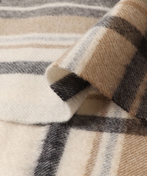 URBAN RESEARCH ROSSO WOMEN（アーバンリサーチ　ロッソ）の「カシミヤチェックストール（マフラー・レディース・グレー/ベージュ・FREE）」の10枚目の写真