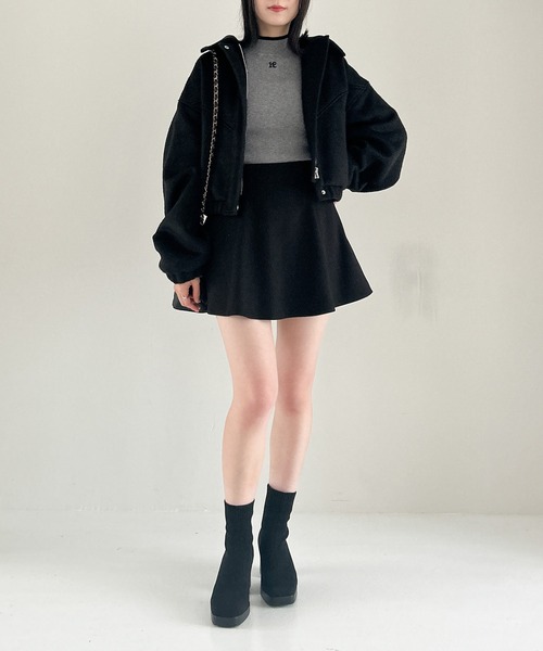 Heather(ヘザー)の「フレアミニスカート 992066(スカート・レディース・ブラック/グレー・M/S)」の12枚目の写真