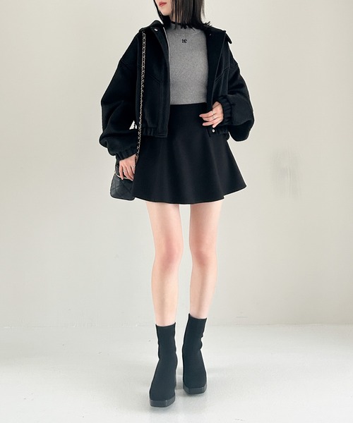 Heather(ヘザー)の「フレアミニスカート 992066(スカート・レディース・ブラック/グレー・M/S)」の13枚目の写真