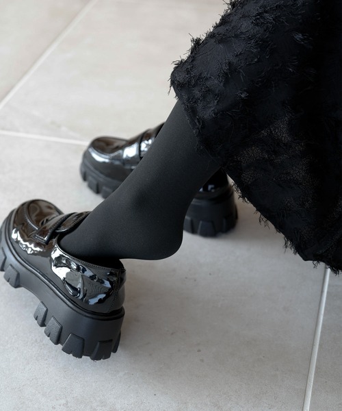 KOBE LETTUCE（コウベレタス）の「[ 裏起毛 ] 暖かロングソックス（ソックス/靴下・レディース・ベージュ/ブラック・FREE）」の8枚目の写真