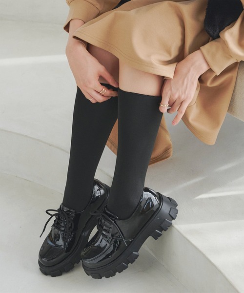 KOBE LETTUCE（コウベレタス）の「[ 裏起毛 ] 暖かロングソックス（ソックス/靴下・レディース・ベージュ/ブラック・FREE）」の13枚目の写真