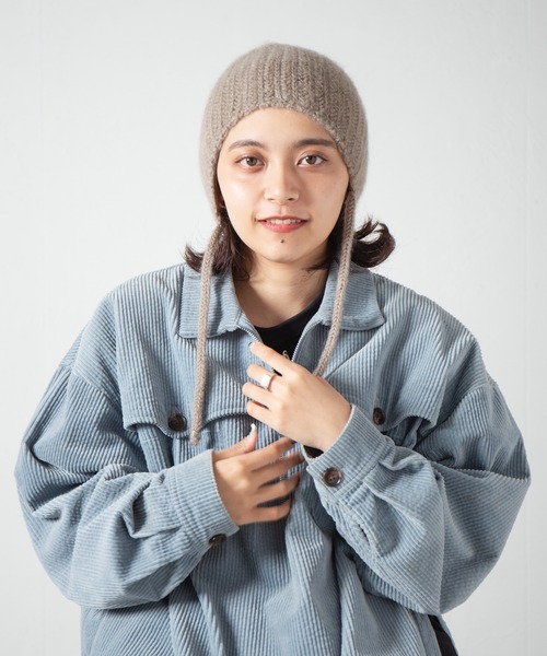 セール】Ear Cuff Mohair Knit Watch / 耳当て付きモヘアニットワッチ