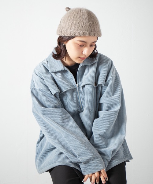 RACAL（ラカル）の「Ear Cuff Mohair Knit Watch / 耳当て付きモヘアニットワッチ（ニットキャップ/ビーニー・レディース・オフホワイト/ブラック/オレンジ/グレー/ベージュ・FREE）」の12枚目の写真