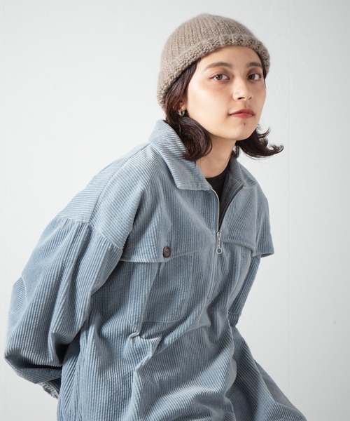 RACAL（ラカル）の「Ear Cuff Mohair Knit Watch / 耳当て付きモヘアニットワッチ（ニットキャップ/ビーニー・レディース・オフホワイト/ブラック/オレンジ/グレー/ベージュ・FREE）」の15枚目の写真