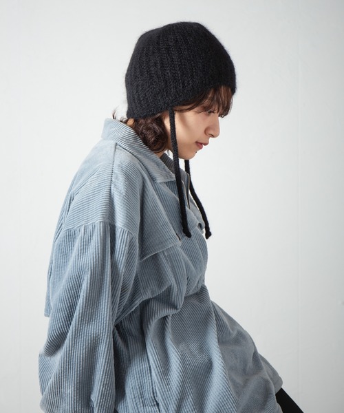 RACAL（ラカル）の「Ear Cuff Mohair Knit Watch / 耳当て付きモヘアニットワッチ（ニットキャップ/ビーニー・レディース・オフホワイト/ブラック/オレンジ/グレー/ベージュ・FREE）」の19枚目の写真