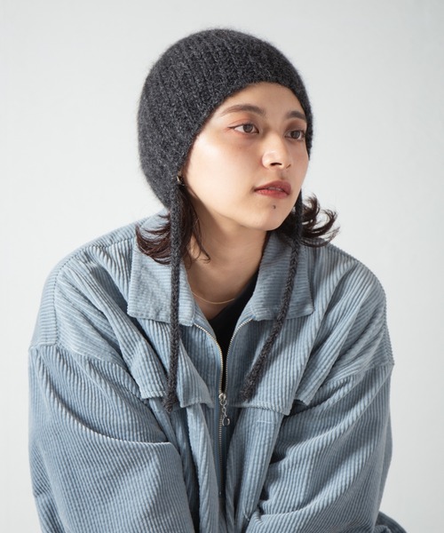 RACAL（ラカル）の「Ear Cuff Mohair Knit Watch / 耳当て付きモヘアニットワッチ（ニットキャップ/ビーニー・レディース・オフホワイト/ブラック/オレンジ/グレー/ベージュ・FREE）」の22枚目の写真