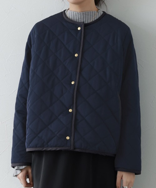 Pierrot（ピエロ）の「ショート丈キルティングコート（その他アウター・レディース・ブルー系その他/ホワイト系その他/ブラック×ブラック・M/L）」の20枚目の写真