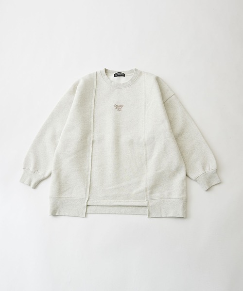 CUBE SUGAR（キューブシュガー）の「裏起毛スウェットバックプリントロゴプルオーバー（スウェット・レディース・オートミール/レッド/ブラック/マルチ/カーキ・M）」の21枚目の写真