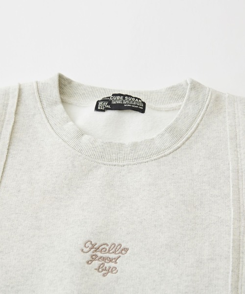 CUBE SUGAR（キューブシュガー）の「裏起毛スウェットバックプリントロゴプルオーバー（スウェット・レディース・オートミール/レッド/ブラック/マルチ/カーキ・M）」の22枚目の写真