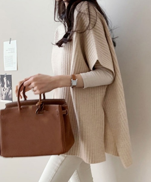 Miniministore(ミニミニストア)の「ニットベスト レディース ニットチョッキ(ニット/セーター・レディース・ライトブラウン/ブラック/グレー/ベージュ・フリー)」の6枚目の写真