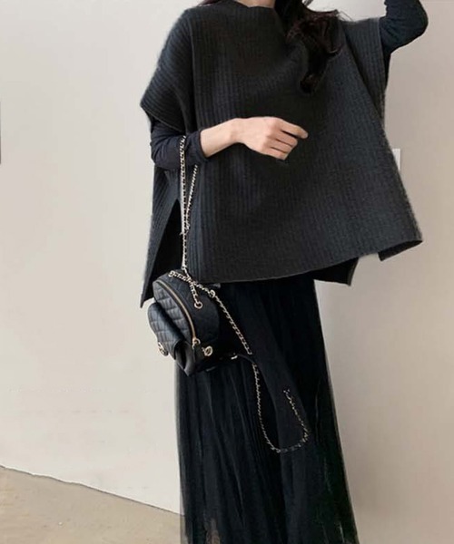 Miniministore(ミニミニストア)の「ニットベスト レディース ニットチョッキ(ニット/セーター・レディース・ライトブラウン/ブラック/グレー/ベージュ・フリー)」の8枚目の写真