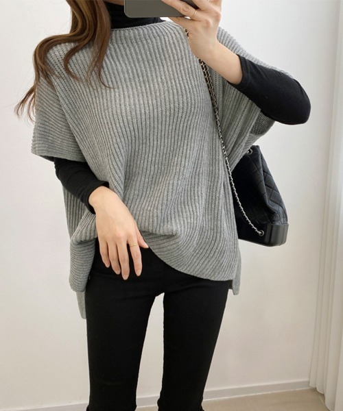 Miniministore(ミニミニストア)の「ニットベスト レディース ニットチョッキ(ニット/セーター・レディース・ライトブラウン/ブラック/グレー/ベージュ・フリー)」の10枚目の写真