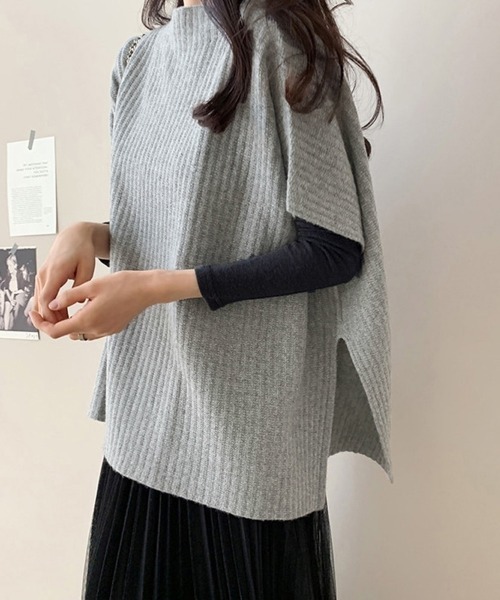 Miniministore(ミニミニストア)の「ニットベスト レディース ニットチョッキ(ニット/セーター・レディース・ライトブラウン/ブラック/グレー/ベージュ・フリー)」の12枚目の写真