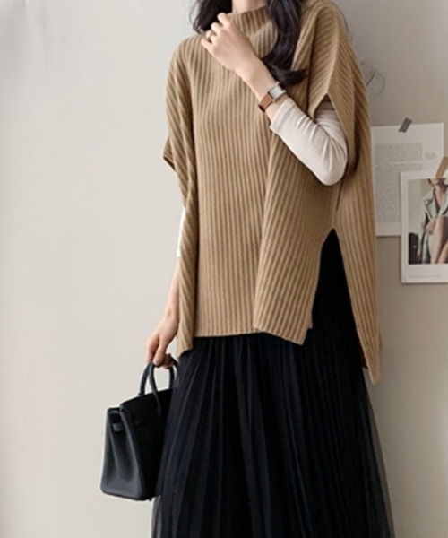 Miniministore(ミニミニストア)の「ニットベスト レディース ニットチョッキ(ニット/セーター・レディース・ライトブラウン/ブラック/グレー/ベージュ・フリー)」の16枚目の写真
