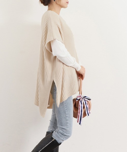 Miniministore(ミニミニストア)の「ニットベスト レディース ニットチョッキ(ニット/セーター・レディース・ライトブラウン/ブラック/グレー/ベージュ・フリー)」の18枚目の写真