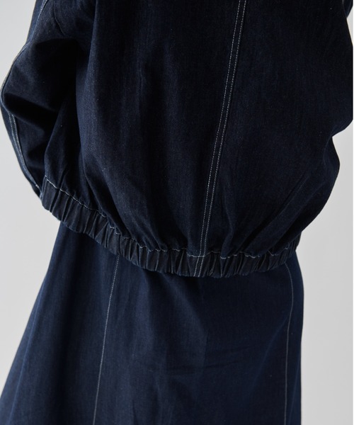idem（イデム）の「piping denim blouson/デニムジャケット Gジャン（デニムジャケット・レディース・ネイビー・FREE）」の11枚目の写真