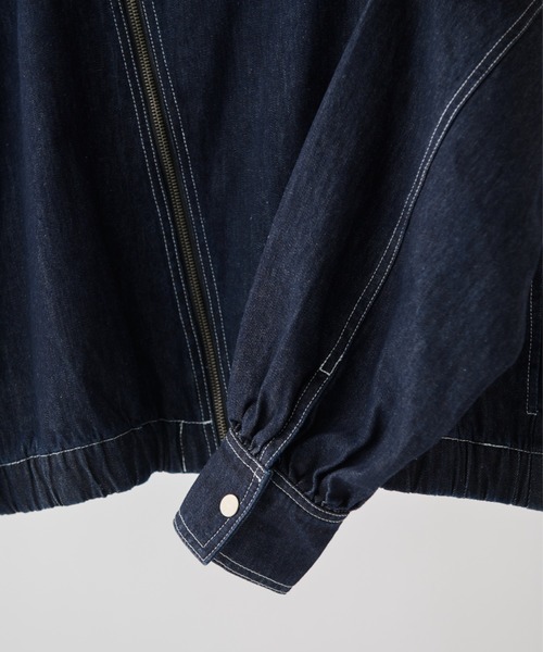 idem（イデム）の「piping denim blouson/デニムジャケット Gジャン（デニムジャケット・レディース・ネイビー・FREE）」の16枚目の写真