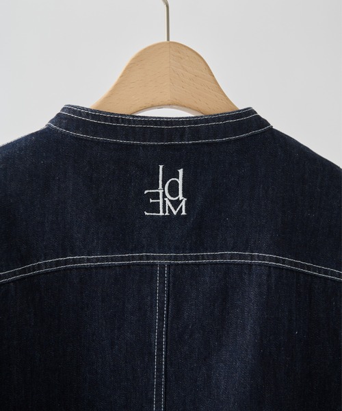 idem（イデム）の「piping denim blouson/デニムジャケット Gジャン（デニムジャケット・レディース・ネイビー・FREE）」の3枚目の写真